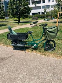 Cargo Bike Muscolare 3 Posti per Due Bambini