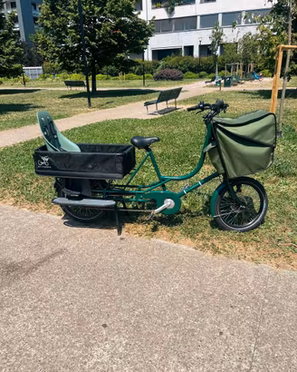 Cargo Bike Muscolare 3 Posti per Due Bambini
