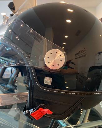 Casco Demi-Jet Vespa Visor 3.0 - NERO LUCIDO - ULT