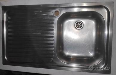 Lavello / lavandino inox con top effetto marmo