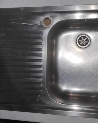 Lavello / lavandino inox con top effetto marmo