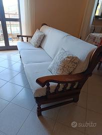 divano in legno 3 posti
