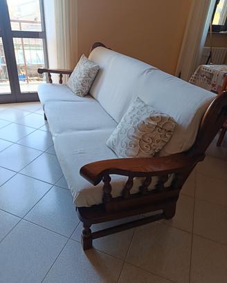 divano in legno 3 posti