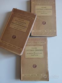 Lotto 3 libri vintage di Voltaire in francese 