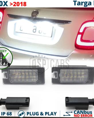 Placchette LED Luci TARGA LED PER Fiat 500X CANbus