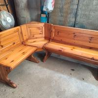 Cassa Panca angolare in legno 185 x 135
