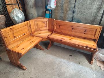 Cassa Panca angolare in legno 185 x 135