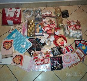 Lotto addobbi e accessori per feste di Natale