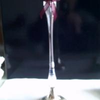 Porta candela vetro murano ed argento 925 mill