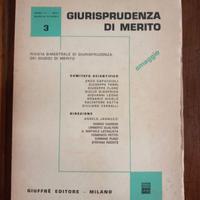 Giurisprudenza di merito. Libro usato. 