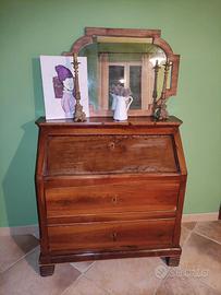 Secretaire in legno noce antica