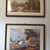 Coppia quadri decorativi incorniciati 45×35 cm – p