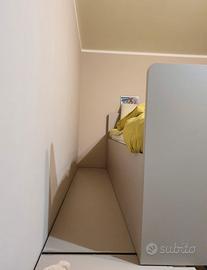 letto a castello e armadio 5 ante