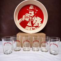Set Birra Moretti Vassoio + 6 Bicchieri