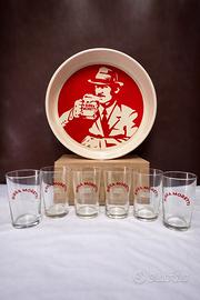 Set Birra Moretti Vassoio + 6 Bicchieri