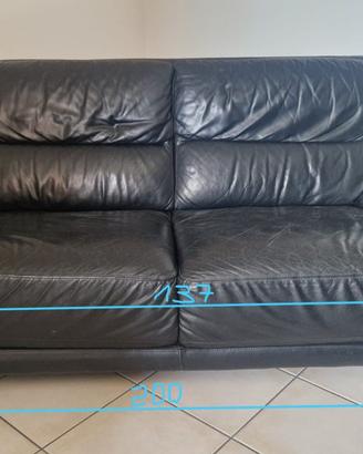Divano in pelle 3 posti