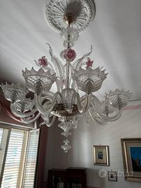 Lampadario murano in vetro
