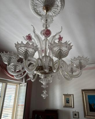 Lampadario murano in vetro