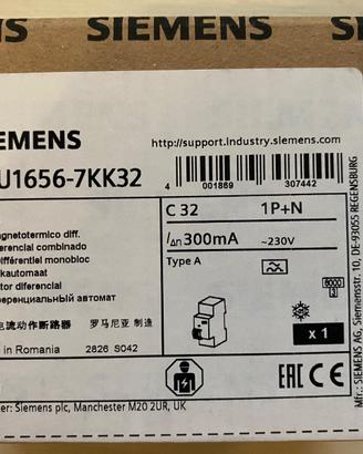 Inter. Magnetotermico Differenziale Siemens C32A