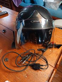 casco aviazione Icaro TZ con cuffie