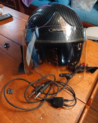 casco aviazione Icaro TZ con cuffie