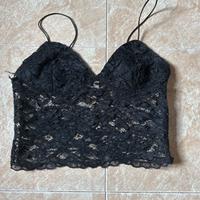 top in pizzo nero VICOLO S/M senza etichetta
