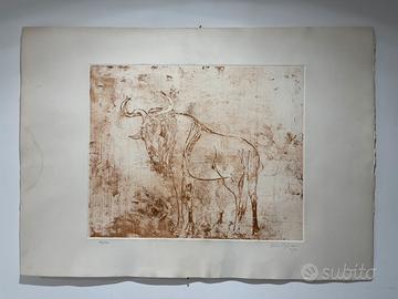 Litografia Originale 1971 Aldo Riso