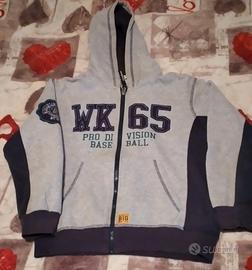 felpa a giacca con cappuccio dodipetto