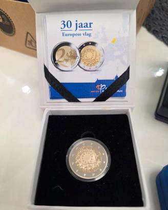 Moneta numismatica 30 anni Bandiera Europea Olanda