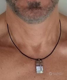 Collana uomo Lotus acciaio/gomma
