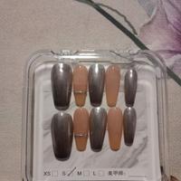 PRESS ON COLOR ARGENTO/BEIGE TAGLIA S