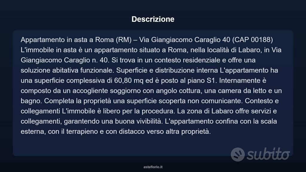 Appartamento – Roma, Labaro, Municipio Roma XV - Altro