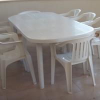 Tavolo in resina da giardino