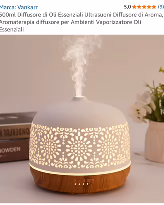 Diffusore Oli Essenziali Vankarr 500ml