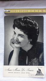 VECCHIE CARTOLINE CANTANTI ANNI 50 / 60 VINTAGE