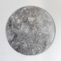 Quadro materico luna piena 90cm
