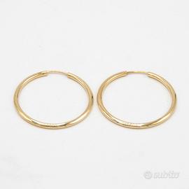 Orecchini in oro giallo 9 kt a cerchio S.81