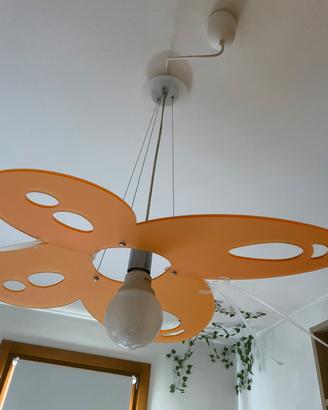 Lampadario farfalla arancione