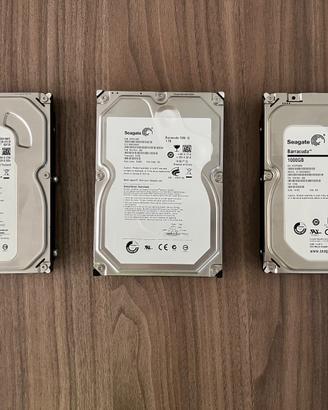 Lotto 3 HDD 3.5" (2x 1TB + 1x 500GB) - 7200 RPM