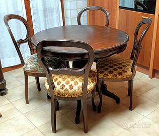 Tavolo tondo + 4 sedie