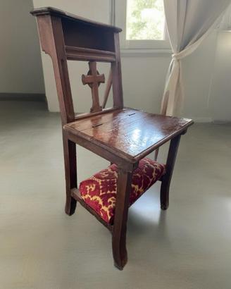 Inginocchiatoio antico in legno
