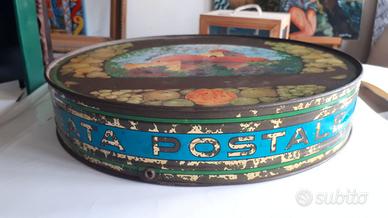 scatola in latta di cassata postale palermo antica