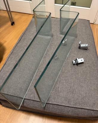 Coppia mensole in vetro curvato Calligaris