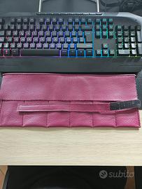 Rotolo porta orologi in vera pelle - 6 posti