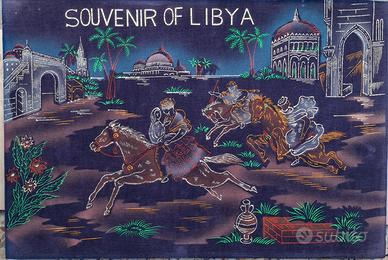 Serigrafia souvenir Libia 1970  vintage 