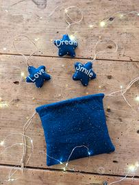Set 3 Stelle artigianali "Love, Dream, Smile"
