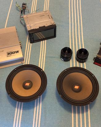 Impianto stereo con Woofer/Ampli/Tweeter