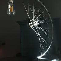 lampada artigianale cerchio bici