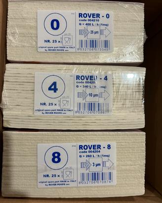 Cartoni filtranti Rover