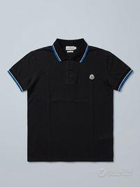 Polo Moncler Nero Taglia L slim fit